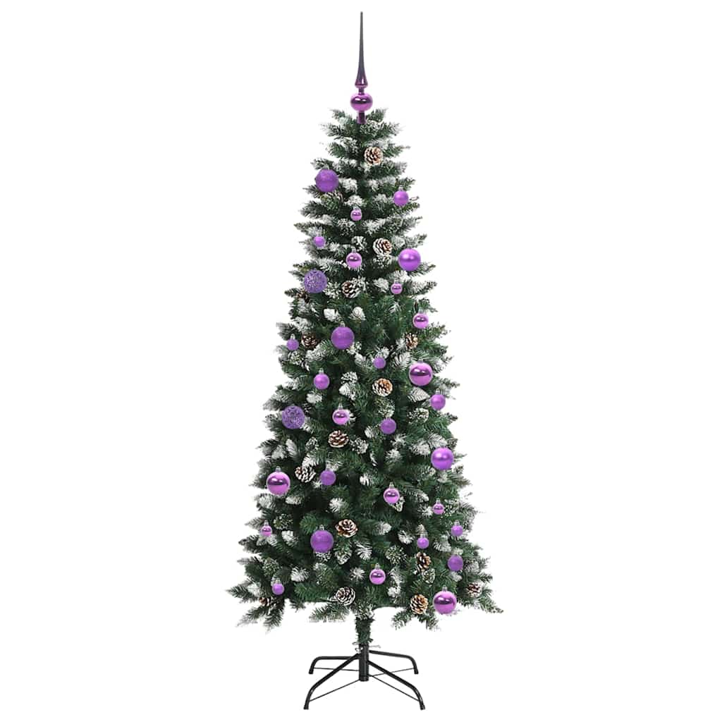 Kunstigt juletræ med stativ Grøn 150 cm PVC og plastik og stål