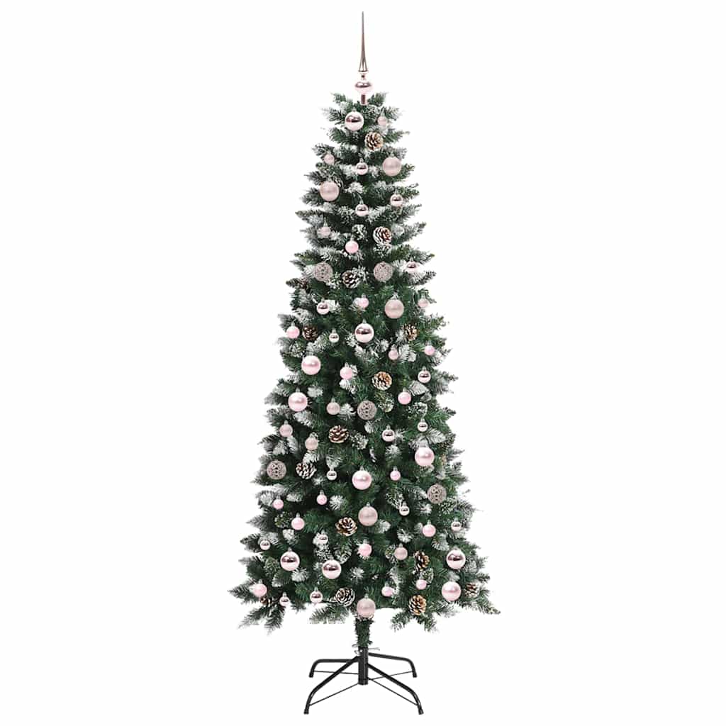Kunstigt juletræ med stativ Grøn 180 cm PVC og plastik og stål