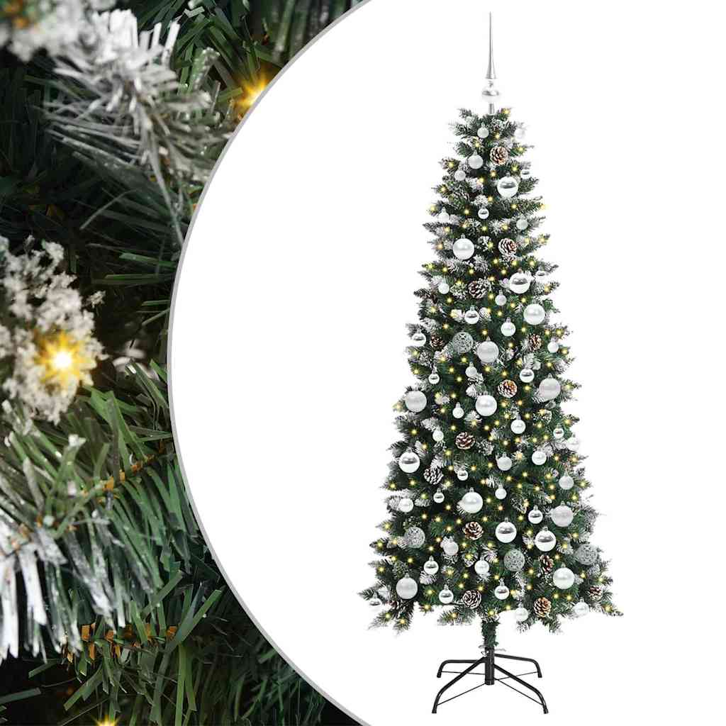 Kunstigt juletræ med stativ Grøn 180 cm PVC og plastik og stål