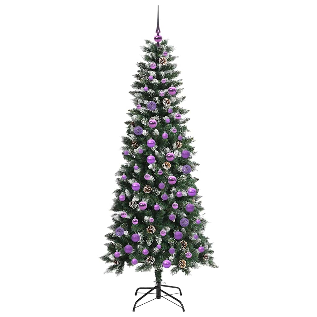Kunstigt juletræ med stativ Grøn 180 cm PVC og plastik og stål