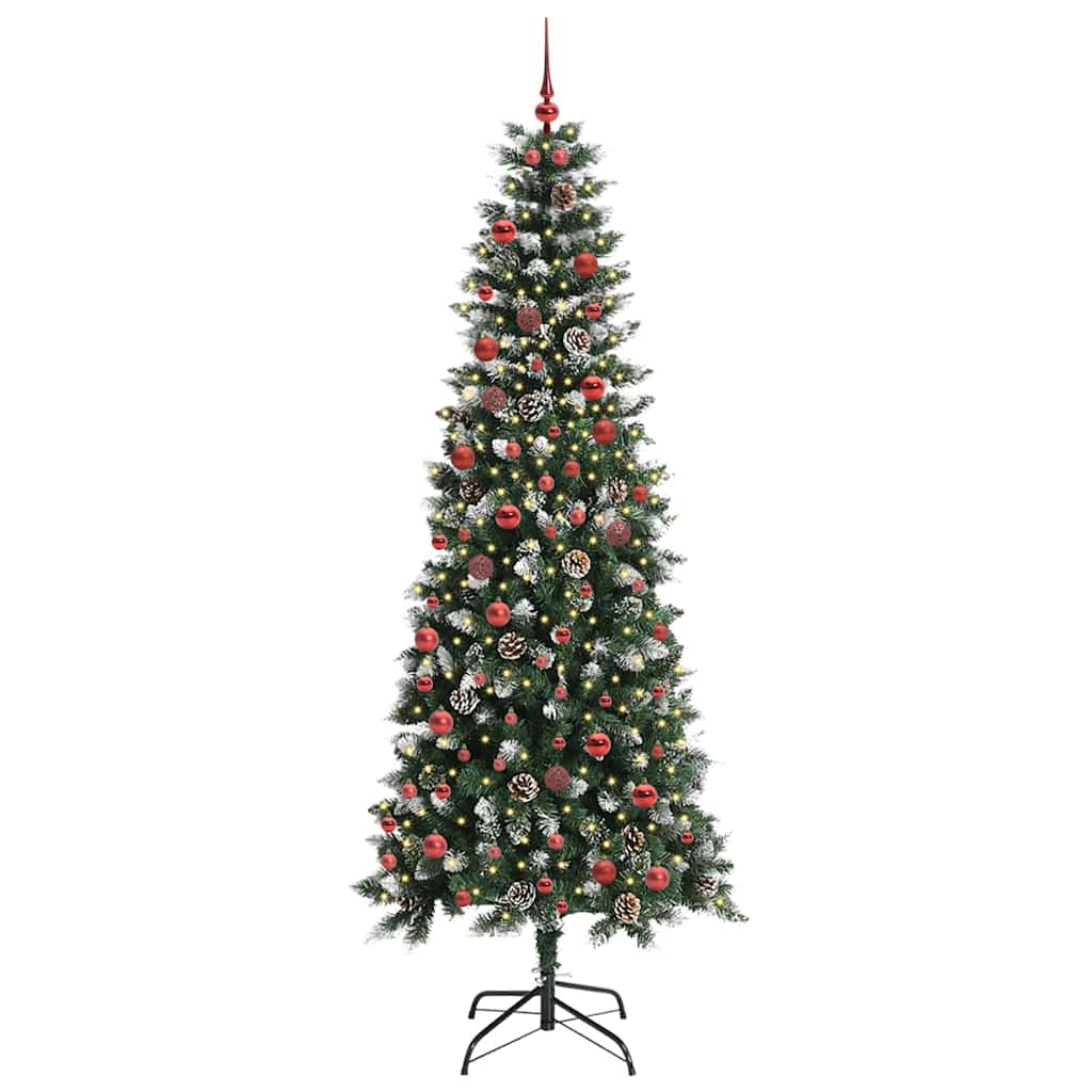 Kunstigt juletræ med stativ Grøn 210 cm PVC og plastik og stål
