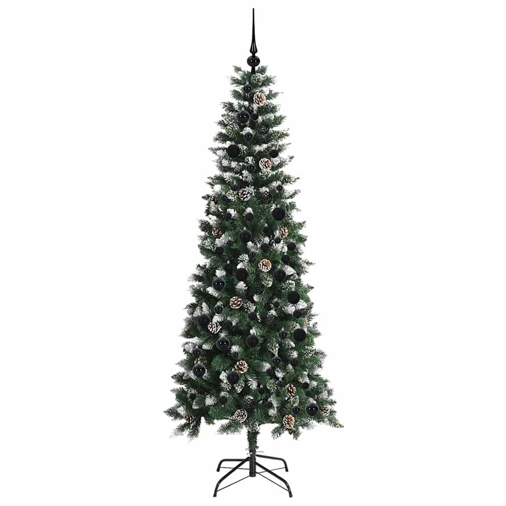 Kunstigt juletræ med stativ Grøn 210 cm PVC og plastik og stål