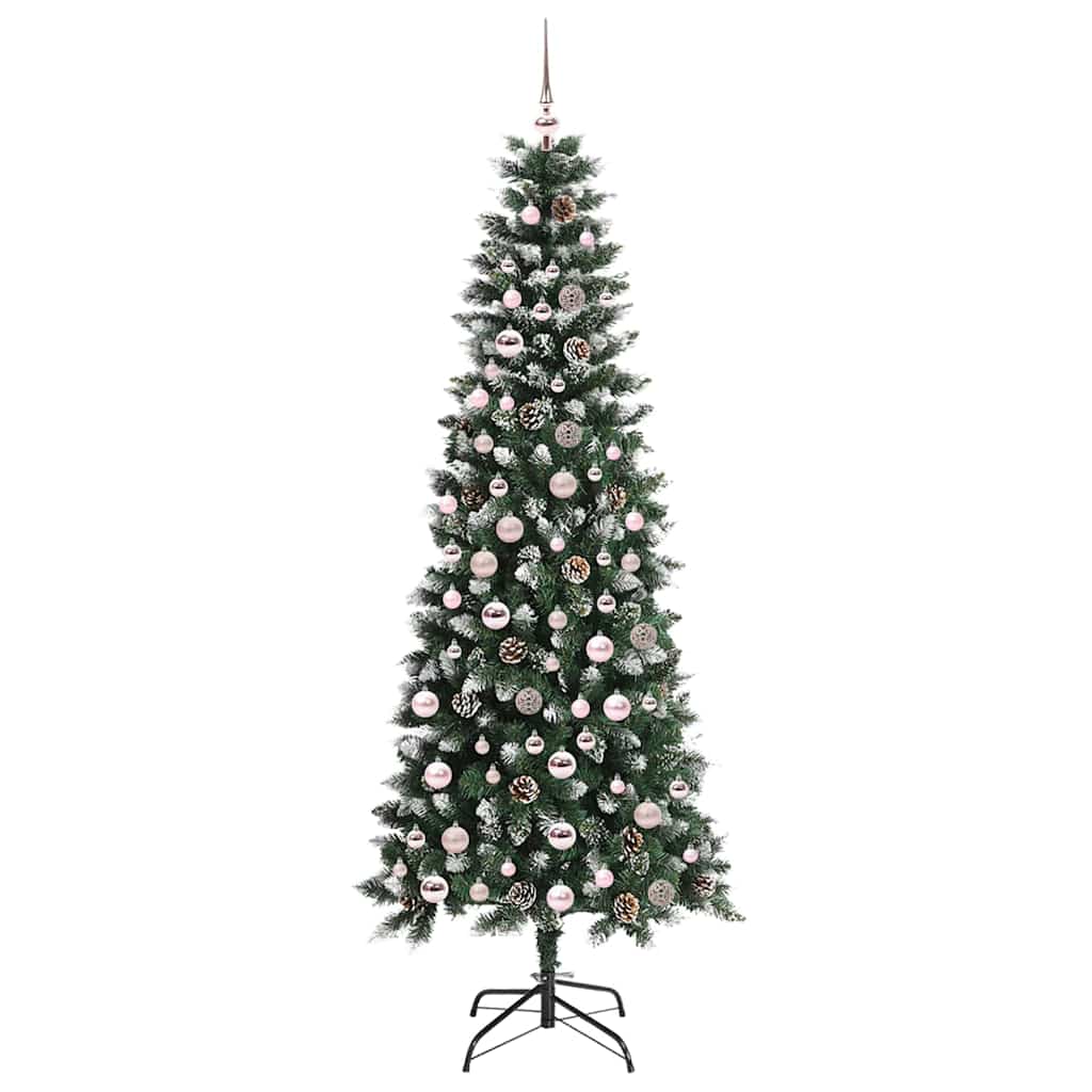 Kunstigt juletræ med stativ Grøn 210 cm PVC og plastik og stål