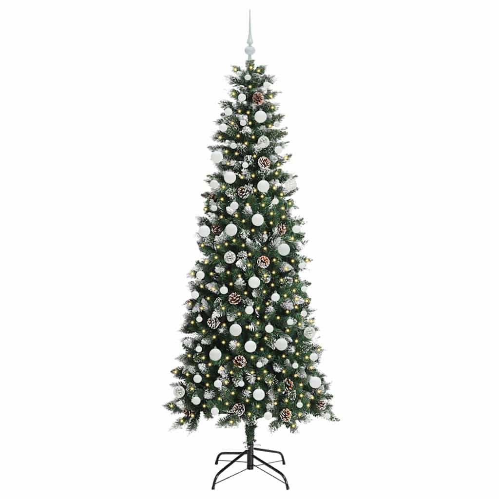 Kunstigt juletræ med stativ Grøn 210 cm PVC og plastik og stål