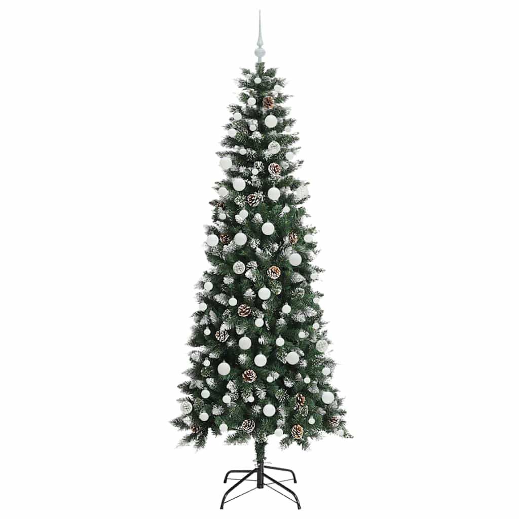 Kunstigt juletræ med stativ Grøn 210 cm PVC og plastik og stål