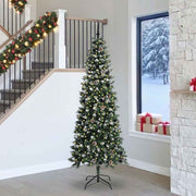 Kunstigt juletræ med stativ Grøn 240 cm PVC og plastik og stål