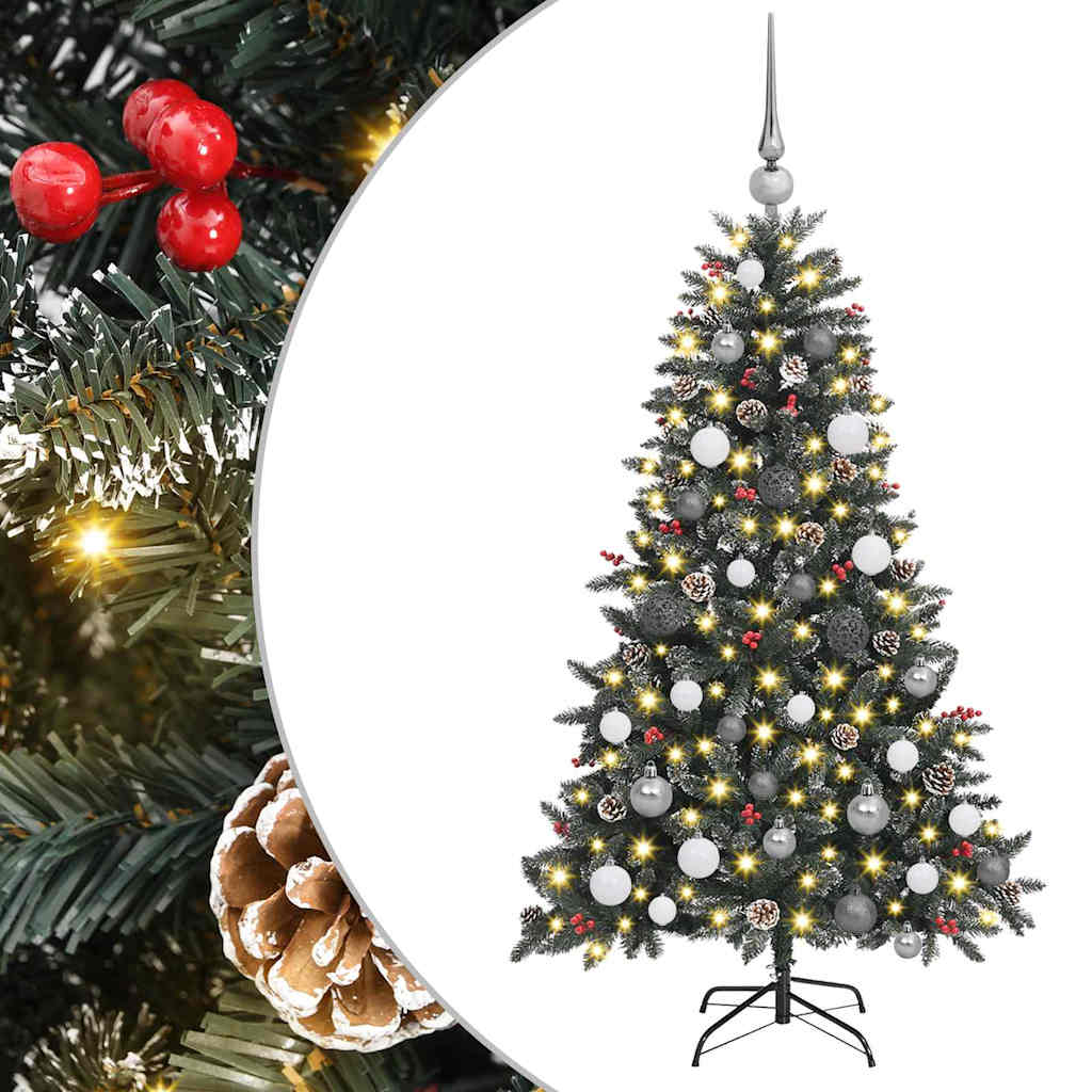 Kunstigt juletræ med stativ Grøn 150 cm PVC og plastik og stål