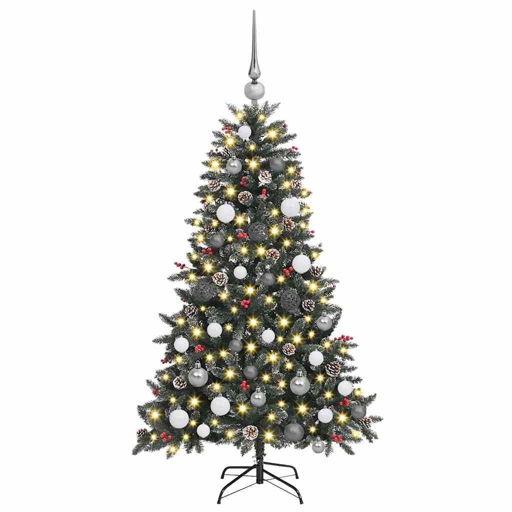 Kunstigt juletræ med stativ Grøn 150 cm PVC og plastik og stål