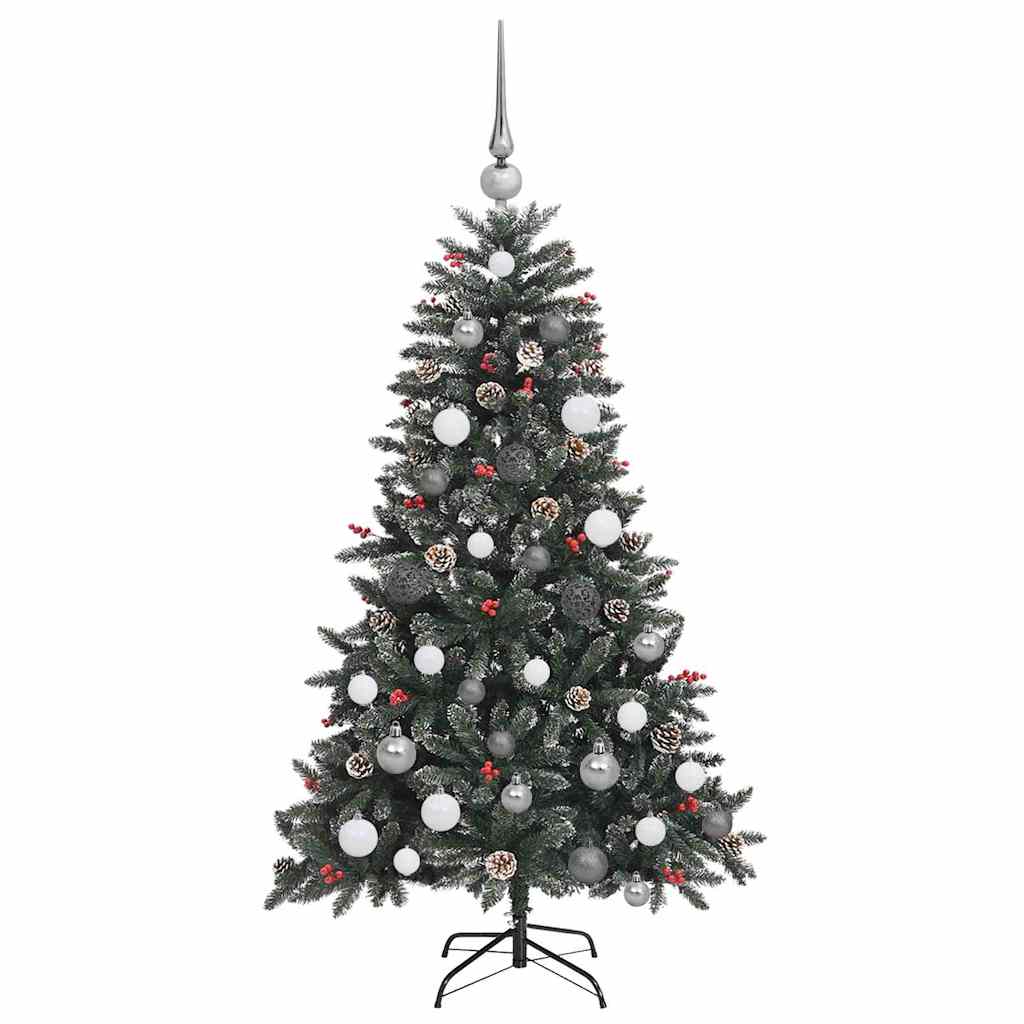 Kunstigt juletræ med stativ Grøn 150 cm PVC og plastik og stål