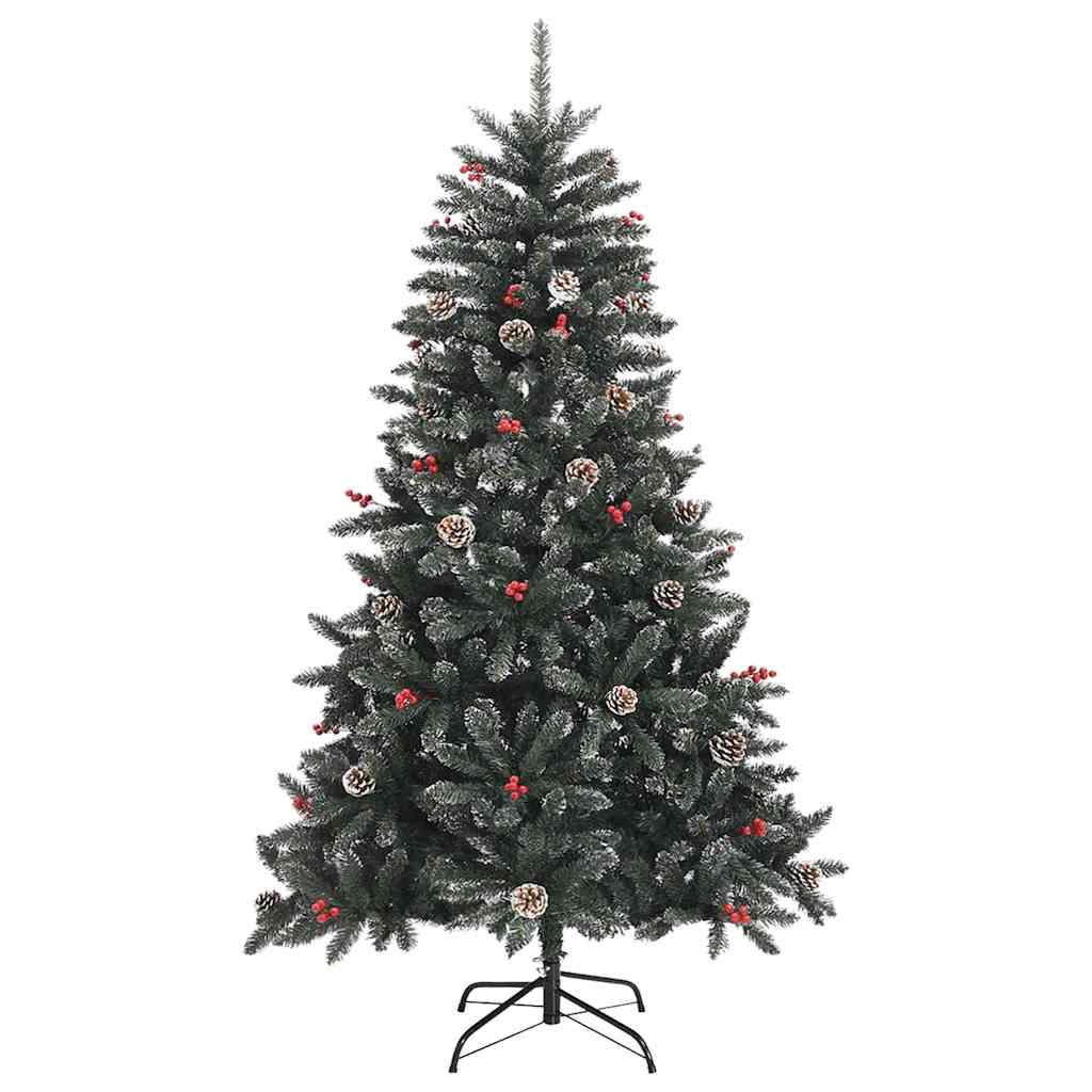 Kunstigt juletræ med stativ Grøn 150 cm PVC og plastik og stål