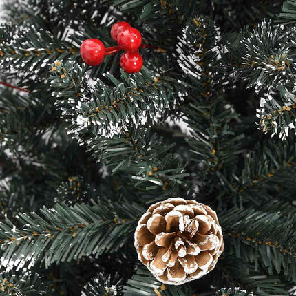 Kunstigt juletræ Grøn 240 cm PVC og plastik og stål