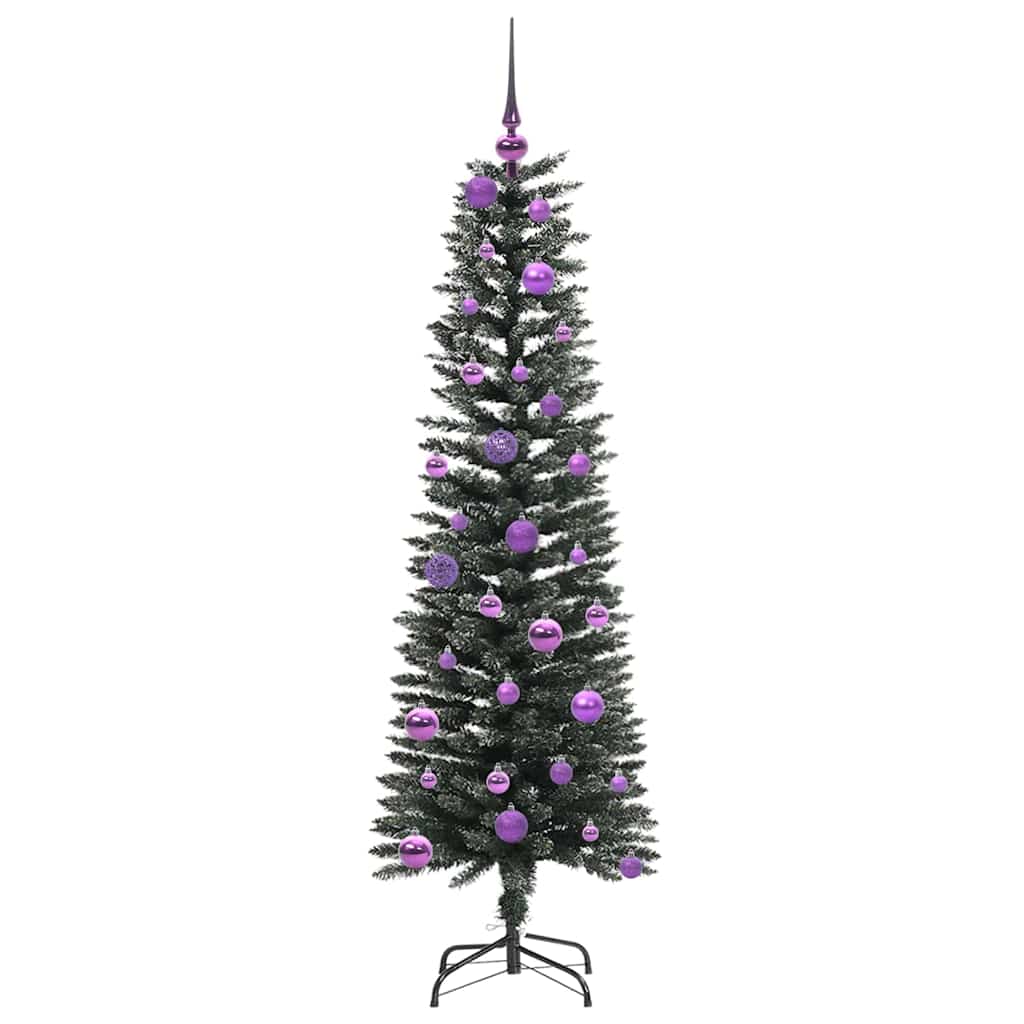 Kunstigt juletræ med stativ Grøn 150 cm PVC og plastik og stål