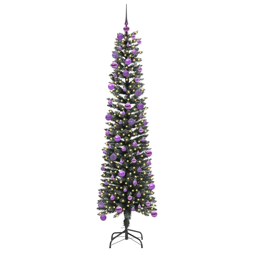 Kunstigt juletræ med stativ Grøn 180 cm PVC og plastik og stål