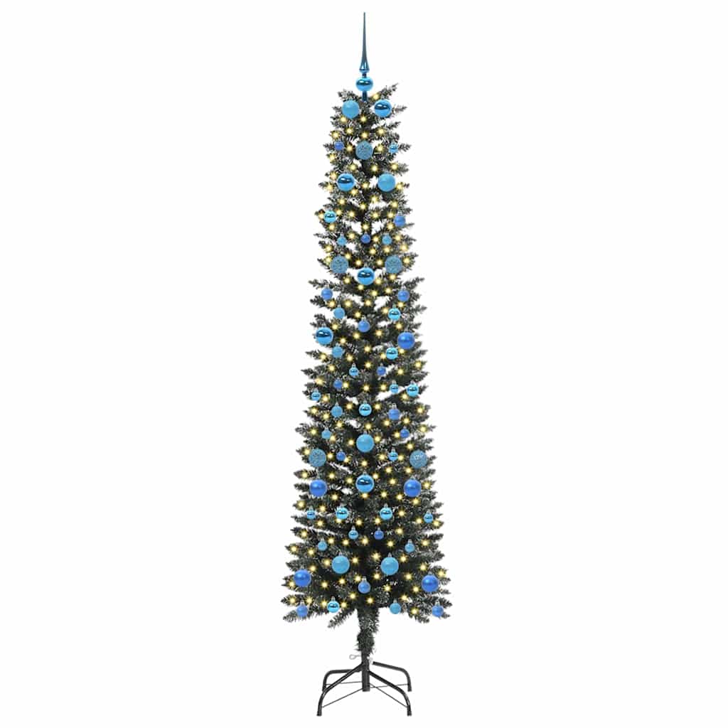 Kunstigt juletræ med stativ Grøn 210 cm PVC og plastik og stål