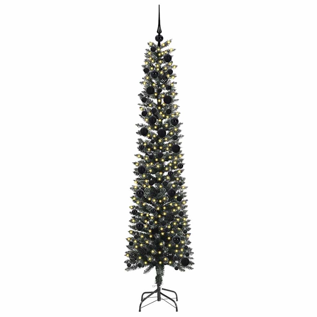 Kunstigt juletræ med stativ Grøn 240 cm PVC og plastik og stål