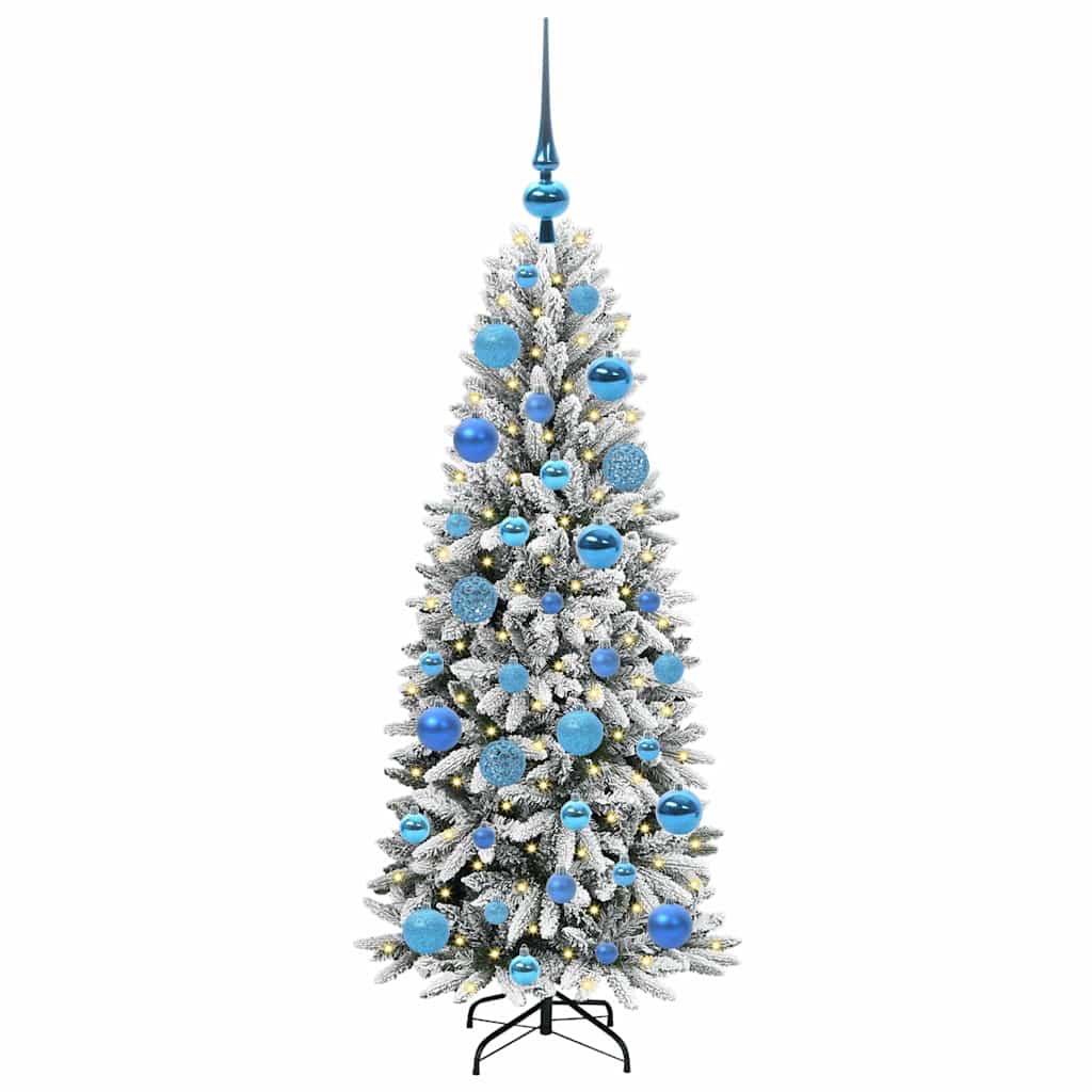 Kunstigt juletræ Hvid 120 cm PVC og Plast og Stål og PE
