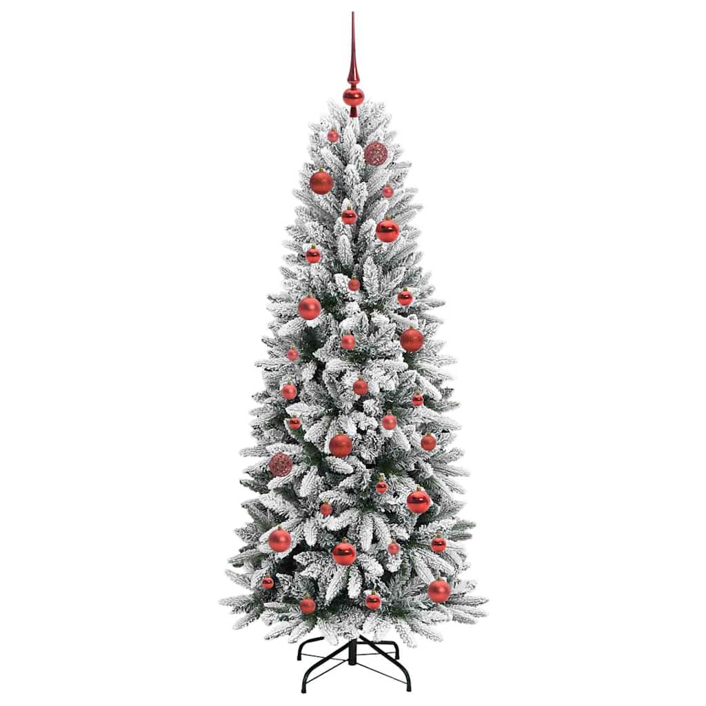 Kunstigt juletræ Hvid 150 cm PVC og Plast og Stål og PE