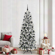 Kunstigt juletræ Hvid 210 cm PVC og Plast og Stål og PE