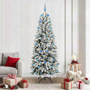 Kunstigt juletræ Hvid 210 cm PVC og Plast og Stål og PE