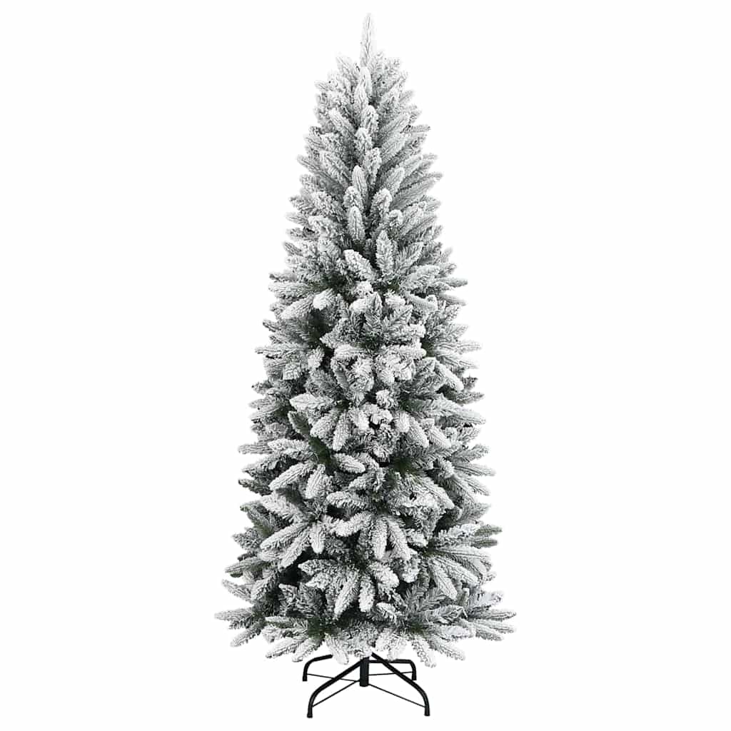 Kunstigt juletræ Hvid 240 cm PVC og Plast og Stål og PE