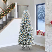 Kunstigt juletræ Hvid 240 cm PVC og Plast og Stål og PE