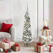 Kunstigt juletræ med stativ Hvid 120 cm PVC og metal og plast