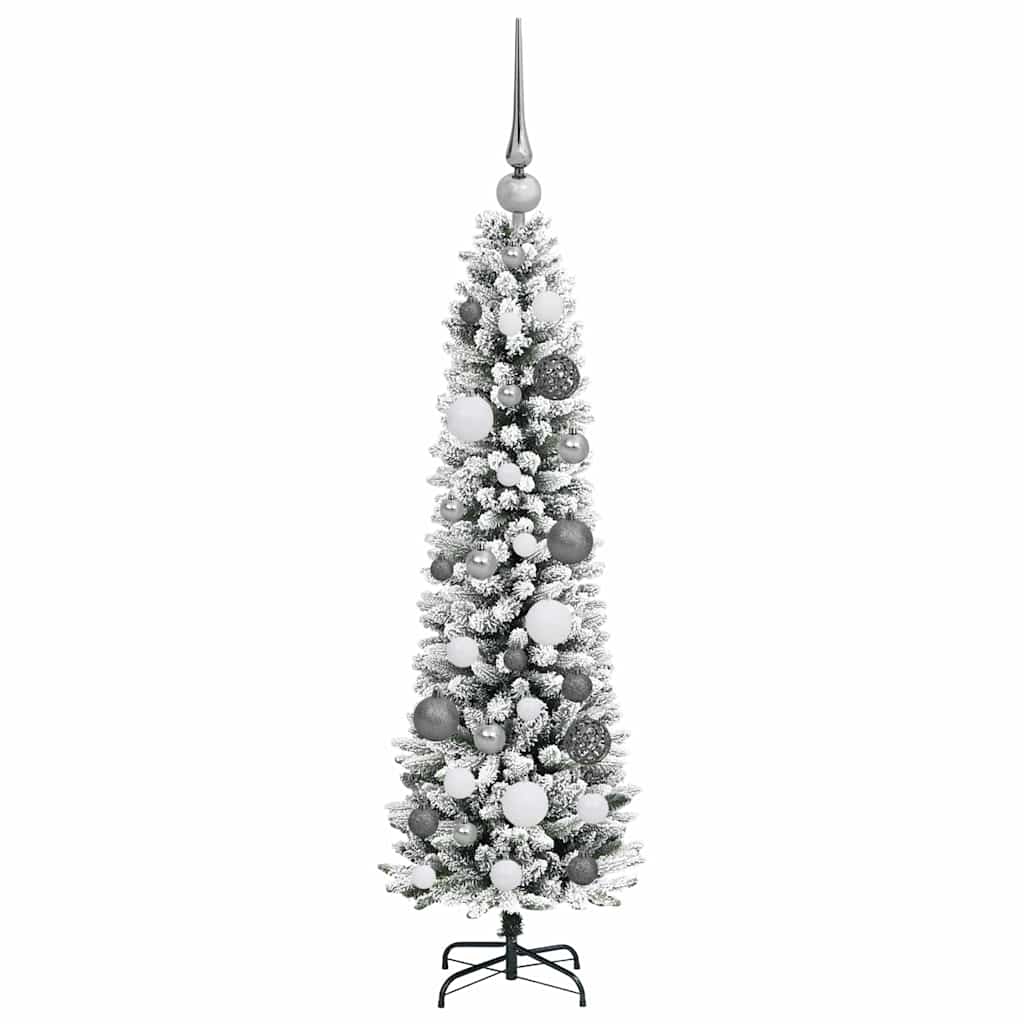 Kunstigt juletræ med stativ Hvid 120 cm PVC og metal og plast