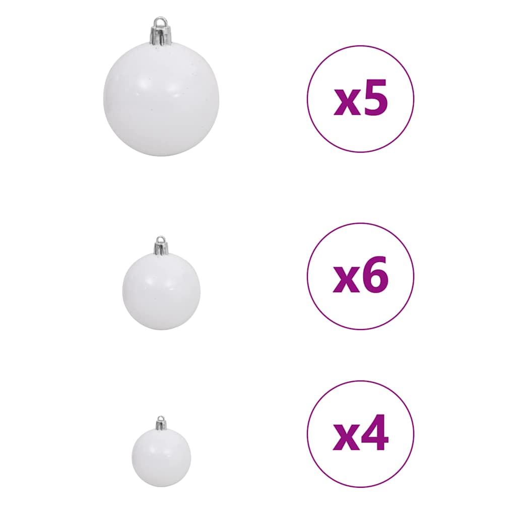 Kunstigt juletræ med stativ Hvid 120 cm PVC og metal og plast