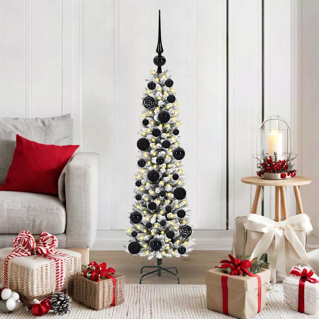Kunstigt juletræ med stativ Hvid 120 cm PVC og metal og plast