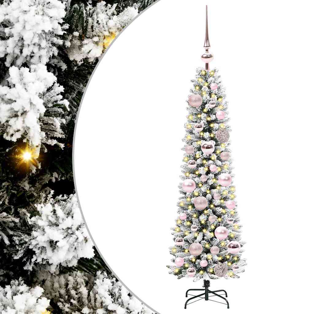 Kunstigt juletræ med stativ Hvid 120 cm PVC og metal og plast