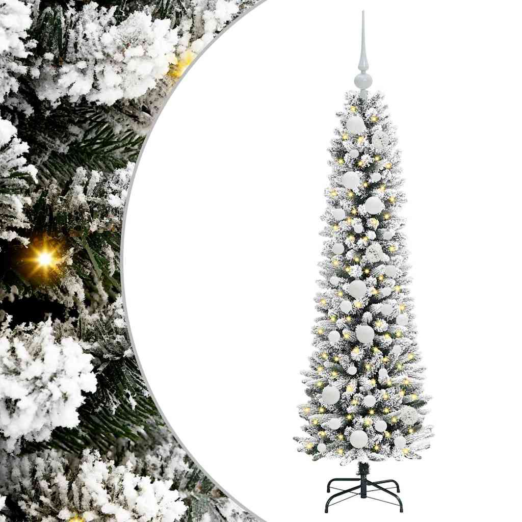Kunstigt juletræ med stativ Hvid 120 cm PVC og metal og plast