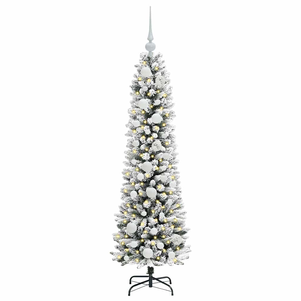 Kunstigt juletræ med stativ Hvid 120 cm PVC og metal og plast