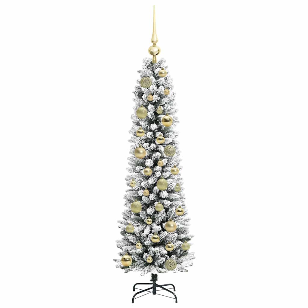 Kunstigt juletræ med stativ Hvid 120 cm PVC og metal og plast