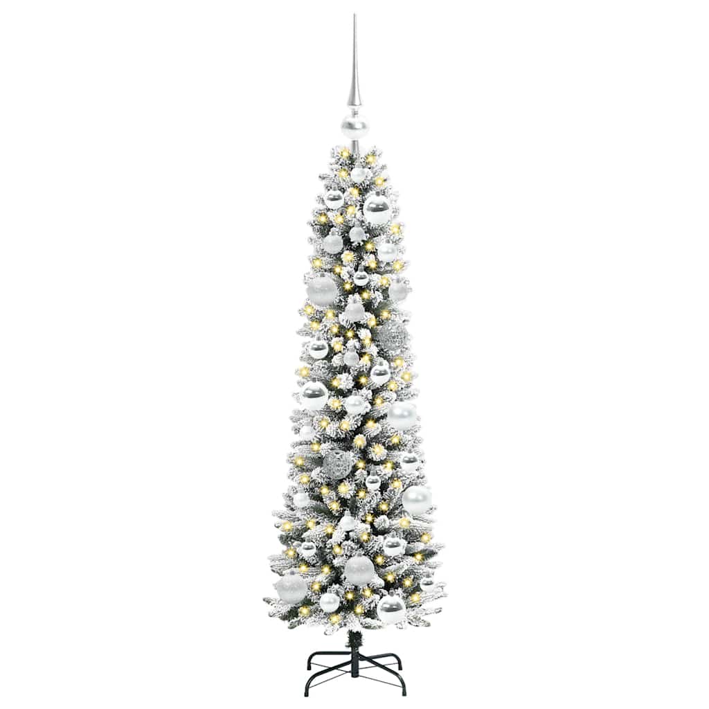 Kunstigt juletræ med stativ Hvid 120 cm PVC og metal og plast