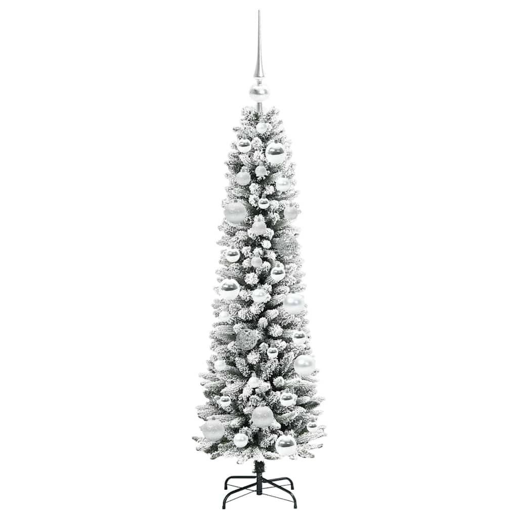 Kunstigt juletræ med stativ Hvid 120 cm PVC og metal og plast