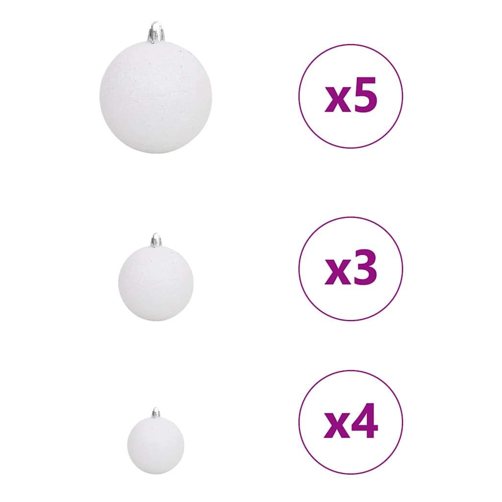 Kunstigt juletræ med stativ Hvid 150 cm PVC og metal og plast