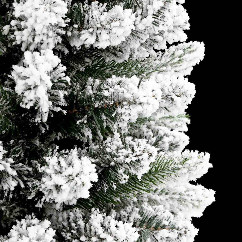 Kunstigt juletræ med stativ Hvid 240 cm PVC og metal og plast