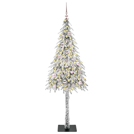 Juletræ med 150 LED'er med stativ Hvid 150 cm PE og Stål