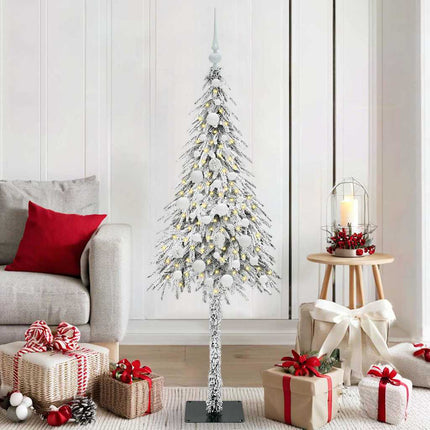 Juletræ med 150 LED'er med stativ Hvid 150 cm PE og Stål