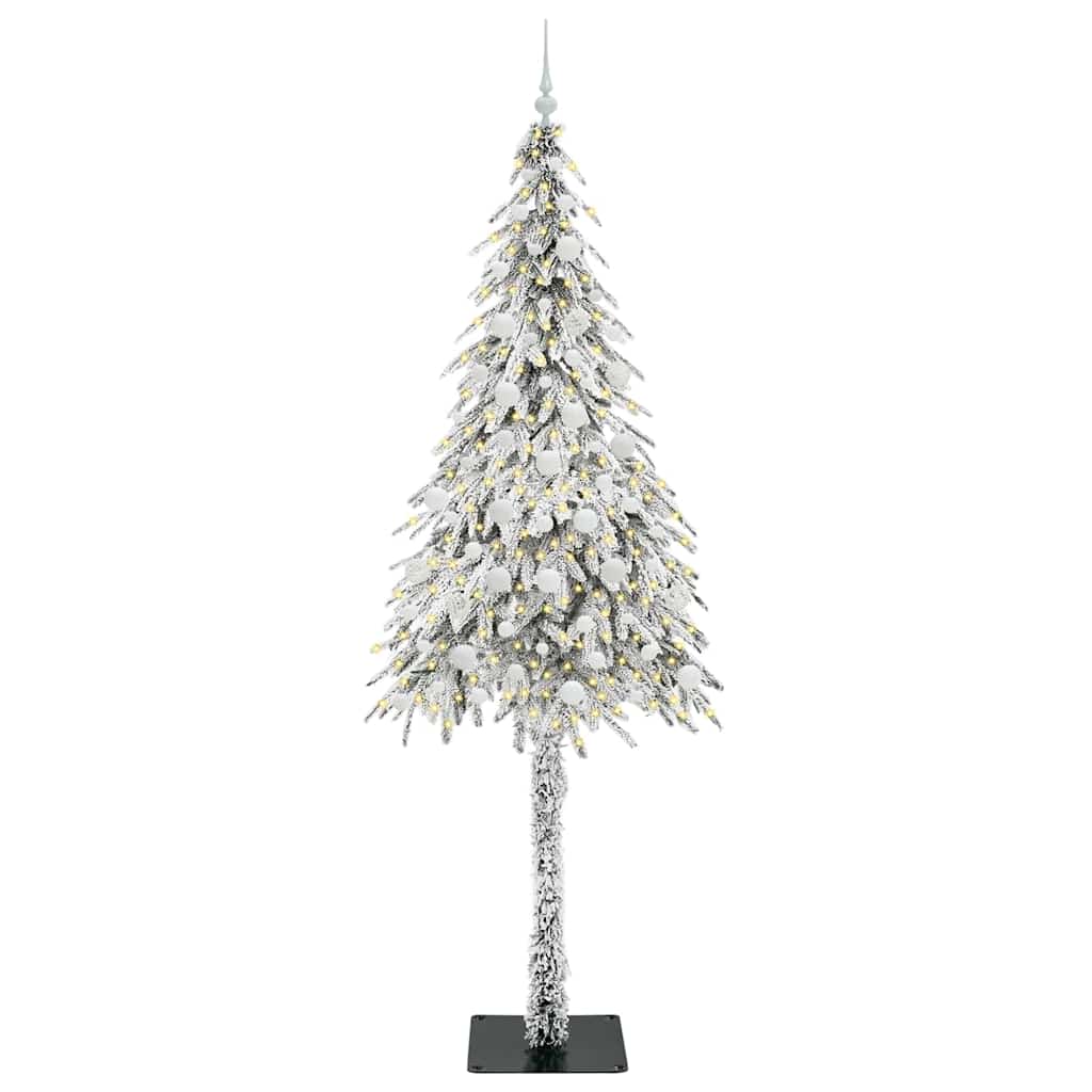 Juletræ med 300 LED'er med stativ Hvid 210 cm PE og Stål