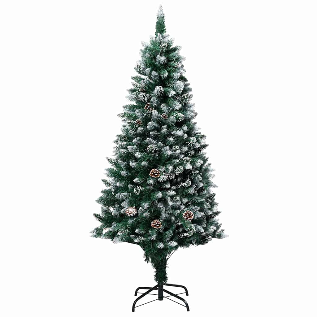 Kunstigt juletræ med stativ Grøn 180 cm PVC og Stål og Plastik