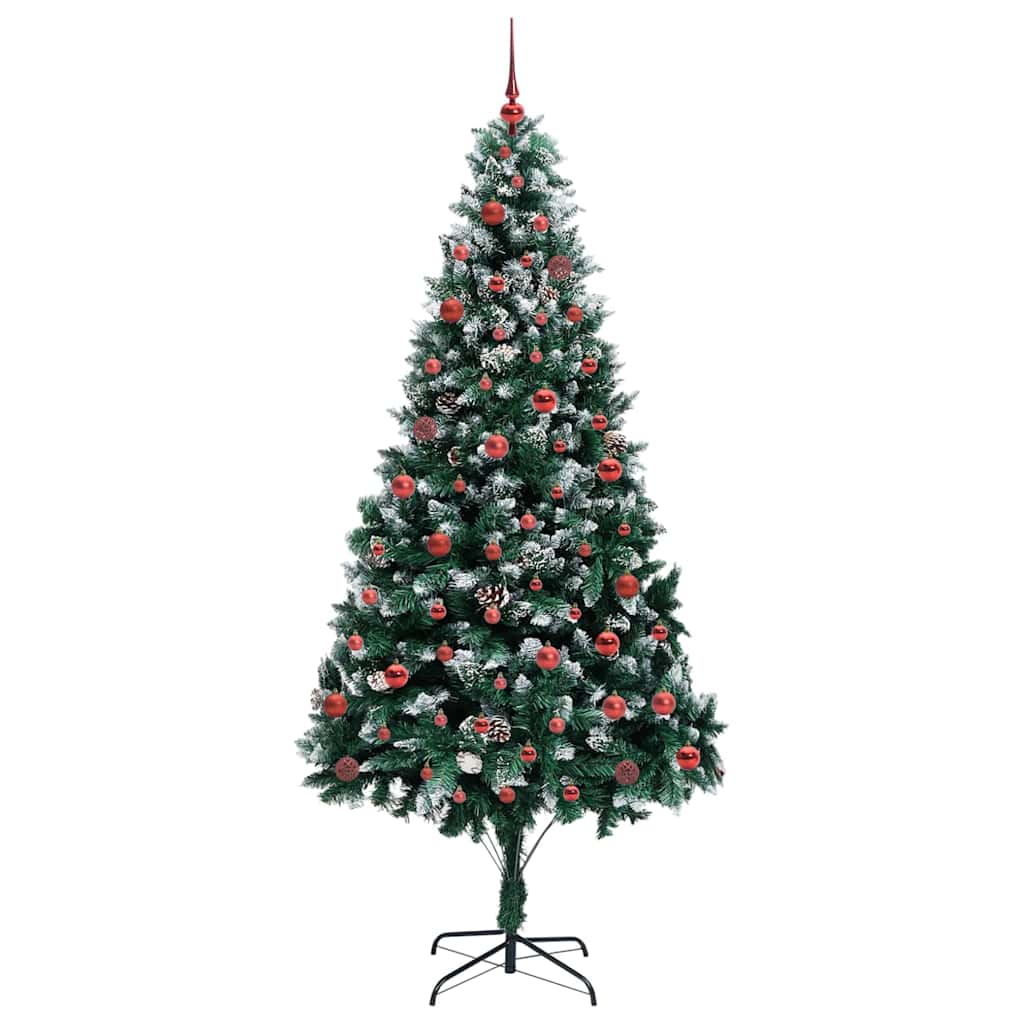 Kunstigt juletræ med stativ Grøn 210 cm PVC og Stål og Plastik