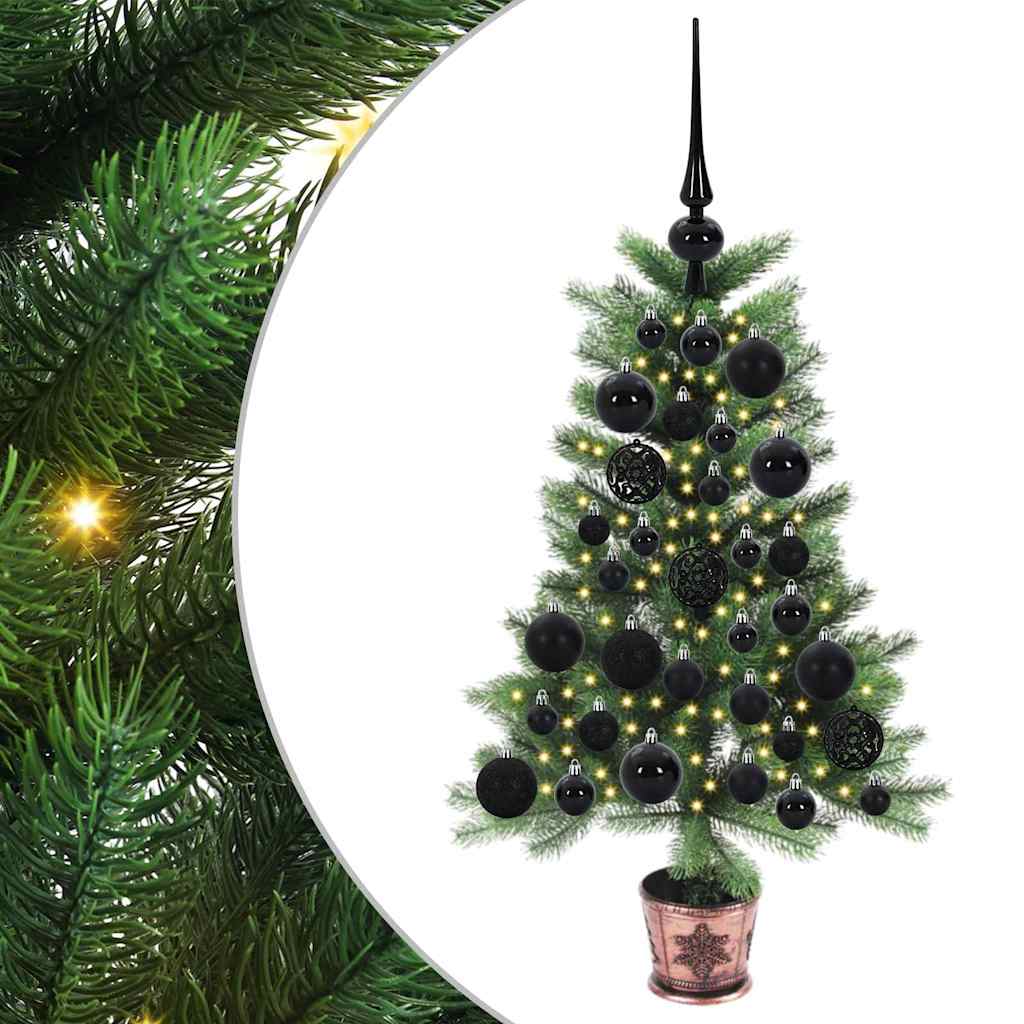 Juletræ med 150 LED'er med stativ Grøn 65 cm PE