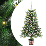 Juletræ med 150 LED'er med stativ Grøn 90 cm PE