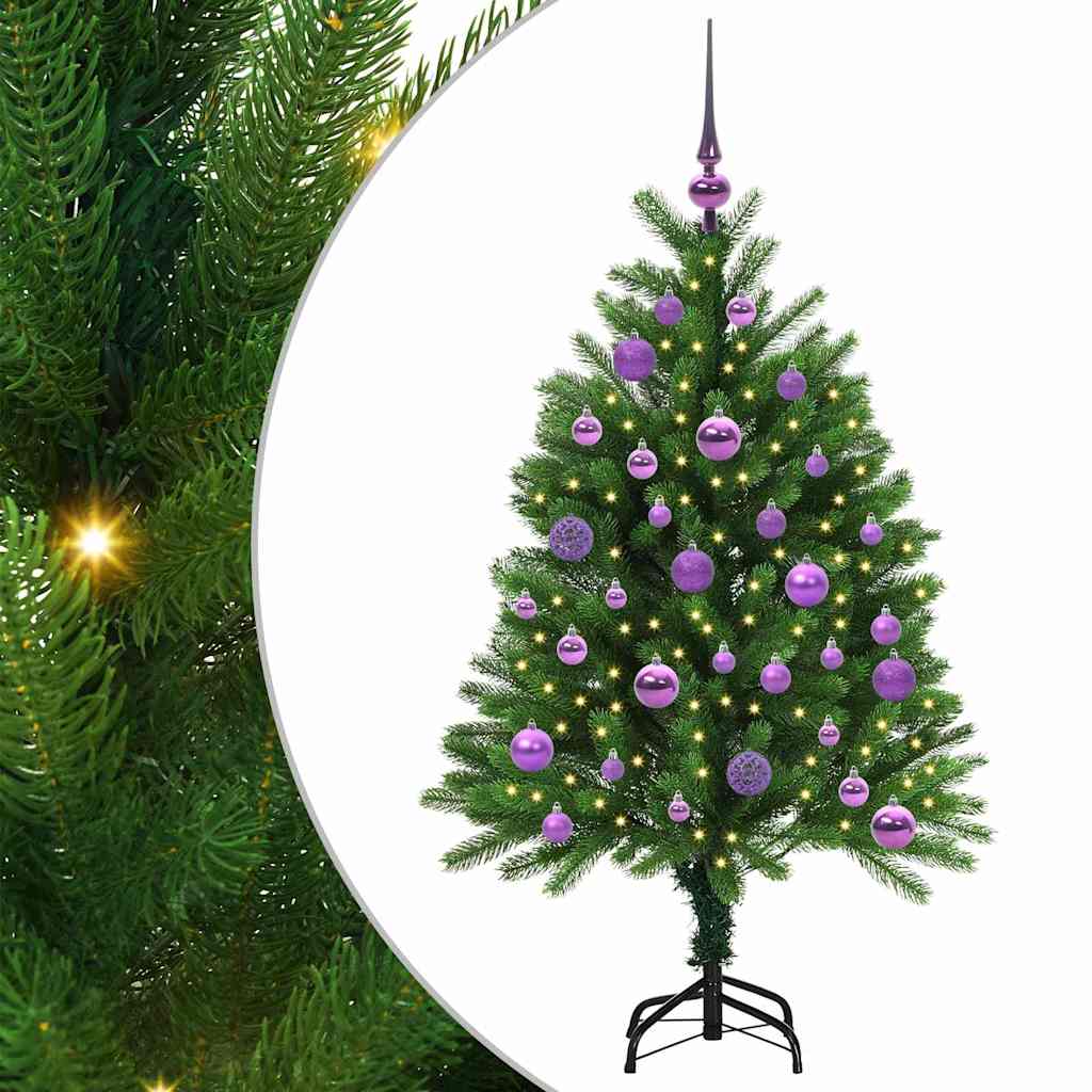 Juletræ med 150 LED'er med stativ Grøn 120 cm PE