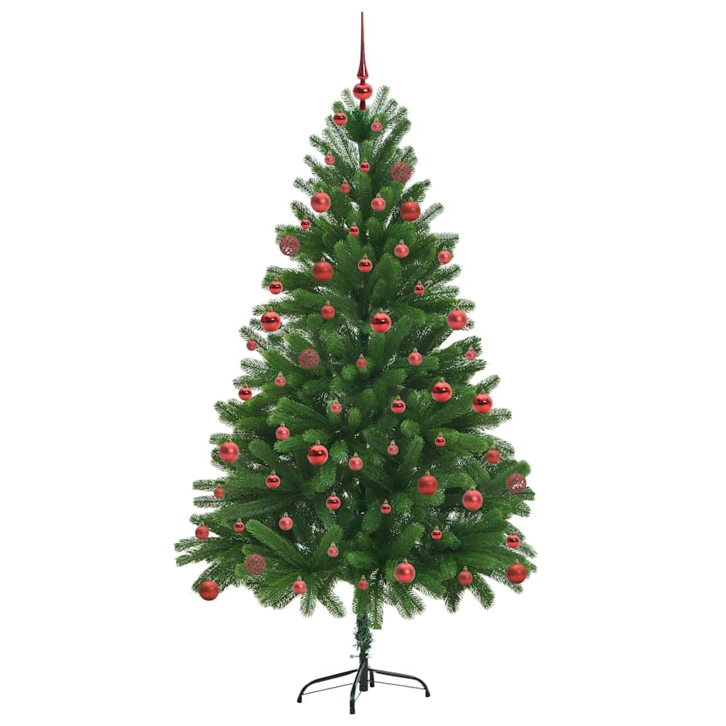 Juletræ med 300 LED'er med stativ Grøn 180 cm PE