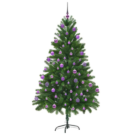 Juletræ med 300 LED'er med stativ Grøn 210 cm PE
