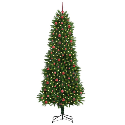 Juletræ med 300 LED'er med stativ Grøn 240 cm PE