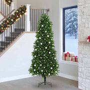 Juletræ med 300 LED'er med stativ Grøn 240 cm PE