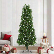 Juletræ med 300 LED'er med stativ Grøn 240 cm PE